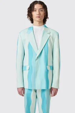 Alvaro Oversized Blue Cotton Suit