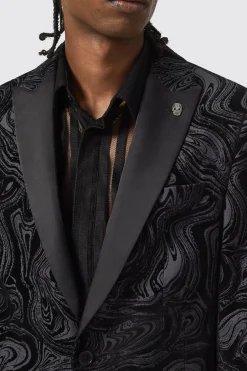 Angelou Slim Fit Black Suit