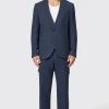 Anthony Oversized Navy Waffle Knit Cotton Suit
