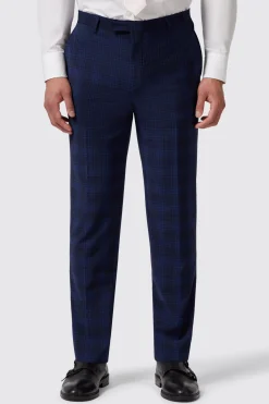 Barlow Slim Fit Navy Wool Check Suit