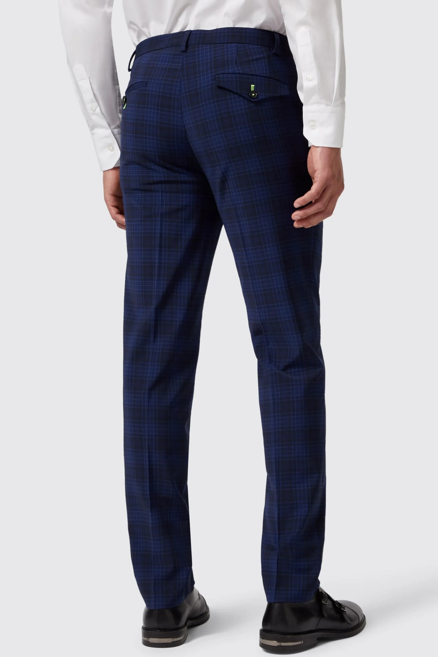 Barlow Slim Fit Navy Wool Check Suit