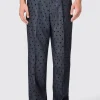 Blugi Slim Fit Blue Denim Heart Flocked Cotton Trousers