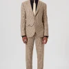 Blythe Slim Fit Beige Check Suit