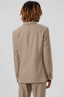 Blythe Slim Fit Beige Check Suit