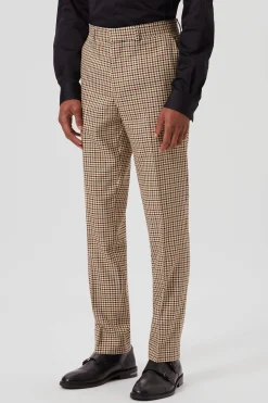 Blythe Slim Fit Beige Check Suit