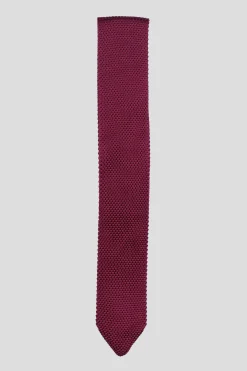 Bowie Burgundy Knitted Tie