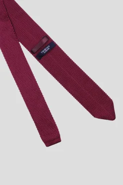 Bowie Burgundy Knitted Tie