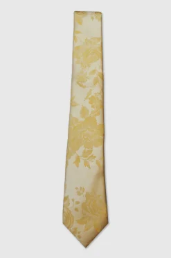 Braxas Yellow Floral Tie And Hank Set