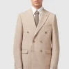 Bresnan Slim Fit Neutral Double Breasted Jacket