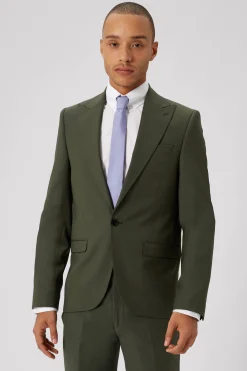 Buscot Slim Fit Green Wool Suit