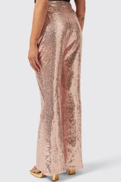 Caladium Slim Fit Pink Sequin Suit