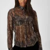 Capaldi Slim Fit Black Geometric Shirt