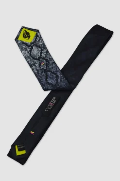Carrol Black Snake Print Tie
