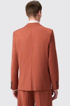 Cortese Oversized Burnt Orange Pinstripe Suit