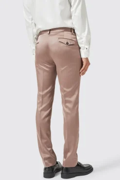 Draco Skinny Fit Rose Gold Sateen Suit