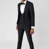 Ellroy Skinny Fit Black Wool Suit