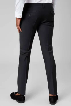 Ellroy Skinny Fit Black Wool Trousers