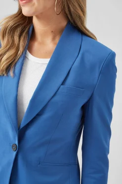 Ellroy Skinny Fit French Blue Wool Jacket