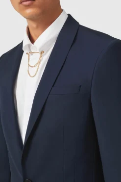 Ellroy Skinny Fit New Navy Jacket