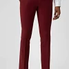 Ellroy Skinny Fit Red Wool Trousers