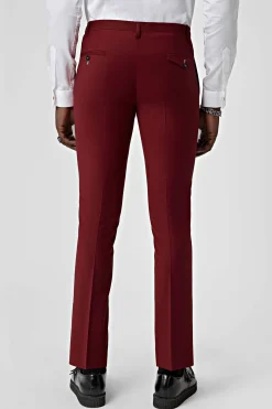 Ellroy Skinny Fit Red Wool Suit