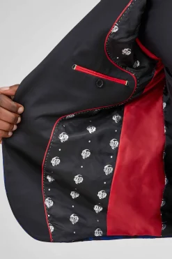 Ersat Skinny Fit Blue Floral Tuxedo Jacket