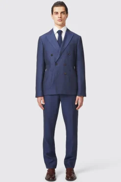 Fairmont Slim Fit Navy Linen Trousers