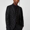 Farrow Skinny Fit Black Polka Dot Tuxedo Jacket