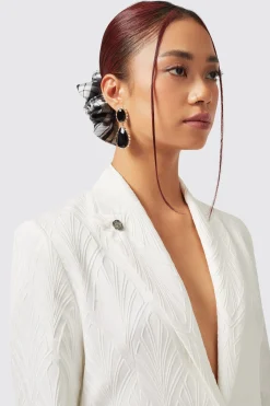 Fiore Slim Fit White Jacket