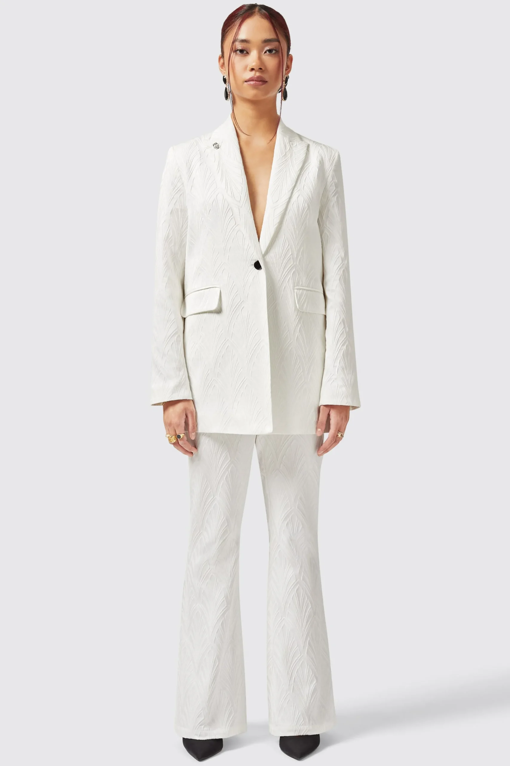 Fiore Slim Fit White Jacket