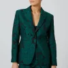 Gillian Skinny Fit Green Floral Jacket