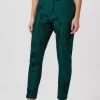 Gillian Skinny Fit Green Floral Trousers