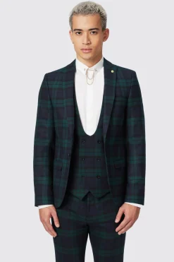 Ginger Skinny Fit Green Tartan Suit