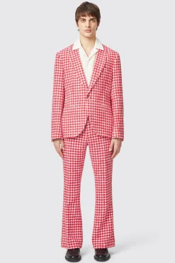 Gittings Slim Fit Red Boucle Cotton Jacket