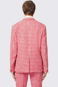 Gittings Slim Fit Red Boucle Cotton Suit