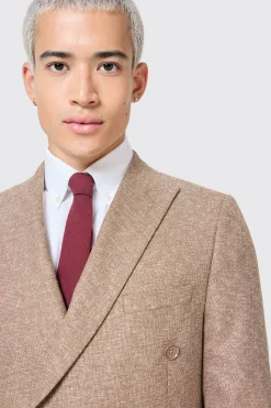 Goddard Slim Fit Brown Double Breasted Suit