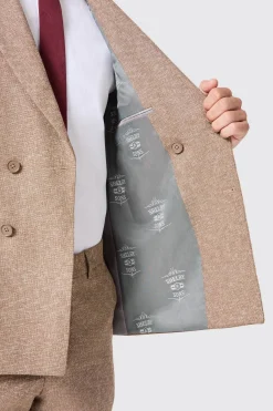 Goddard Slim Fit Brown Double Breasted Suit