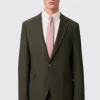 Hodge Slim Fit Green Pinstripe Jacket