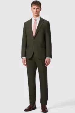 Hodge Slim Fit Green Pinstripe Suit