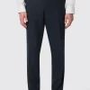 Hodge Slim Fit Navy Pinstripe Trousers