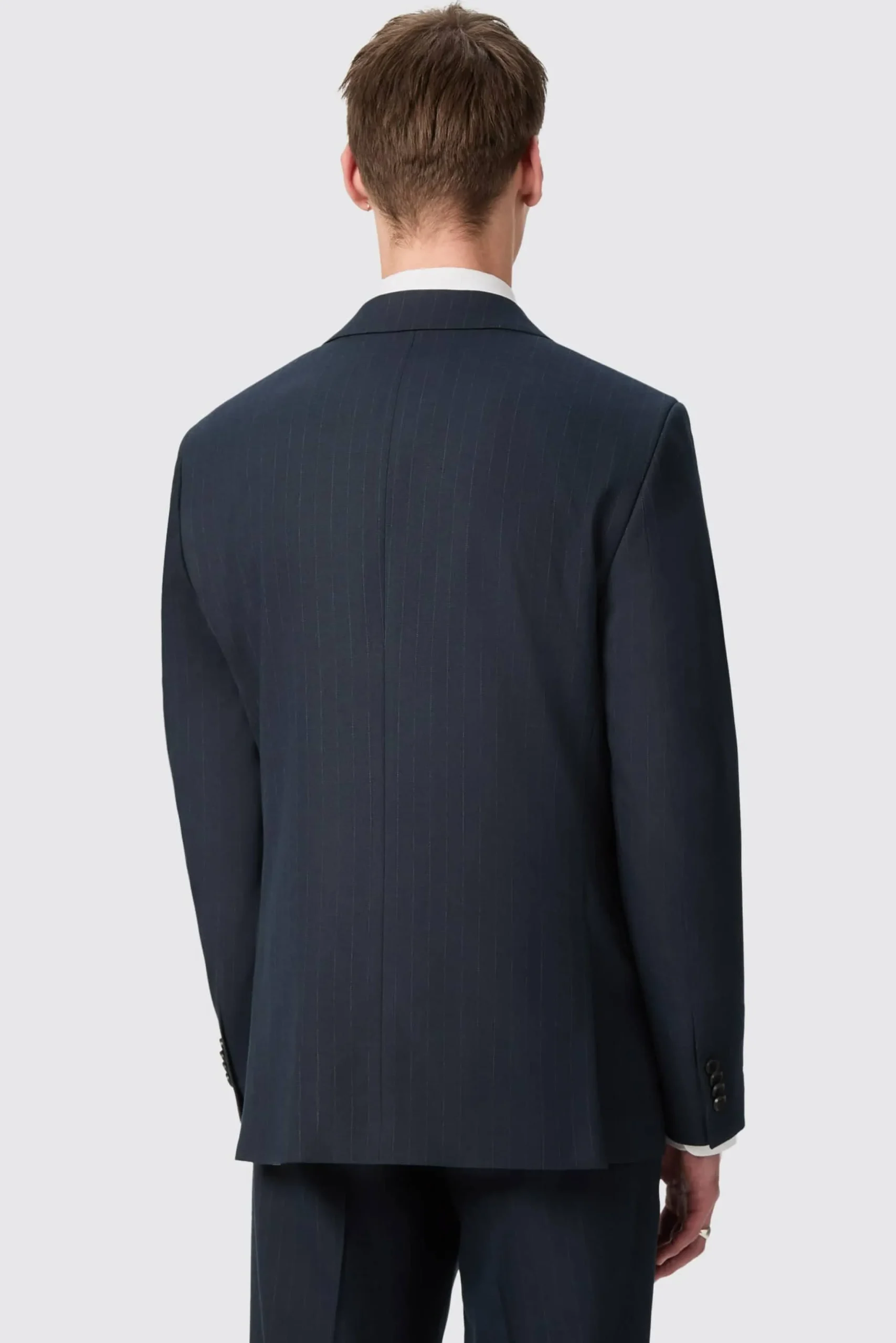 Hodge Slim Fit Navy Pinstripe Suit