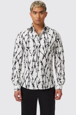 Horner Slim Fit White Cotton Shirt