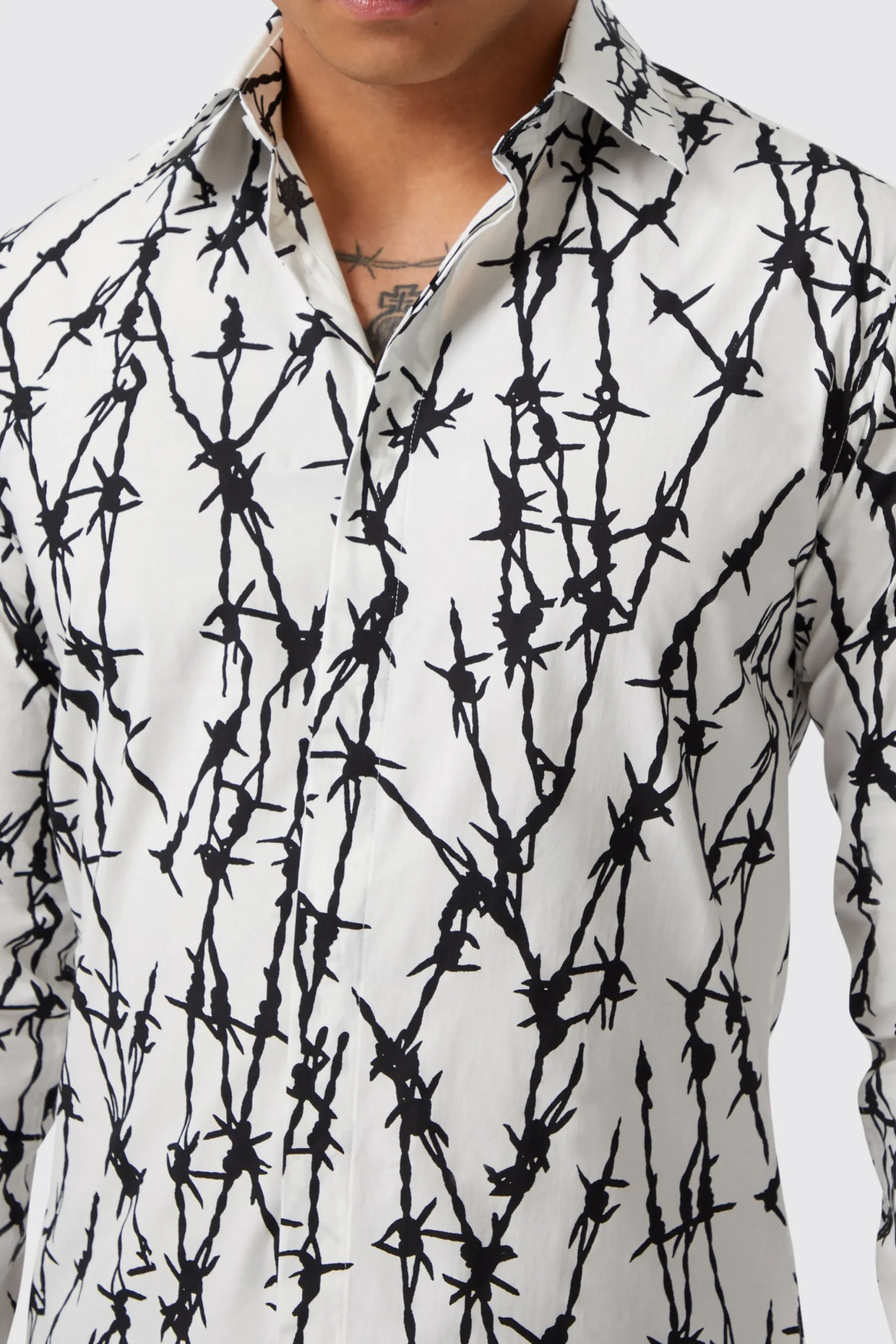 Horner Slim Fit White Cotton Shirt