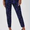 Jackalope Skinny Fit Blue Floral Flocked Trousers