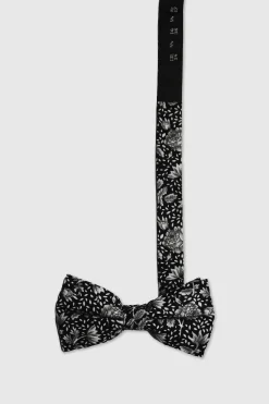 Jasper Black Floral Bow Tie