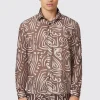 Kessie Cream Abstract Print Shirt