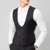 Kingdon Skinny Fit Black Dinner Waistcoat