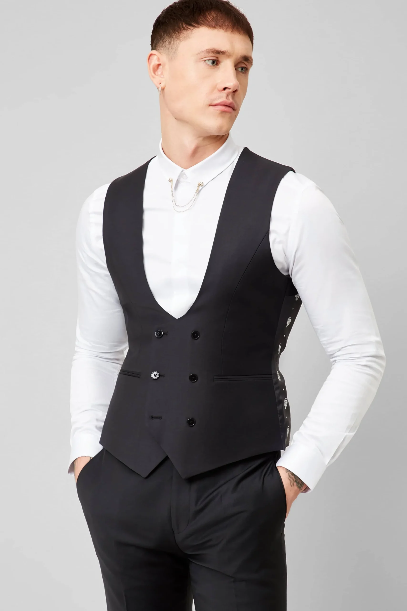 Kingdon Skinny Fit Black Dinner Suit