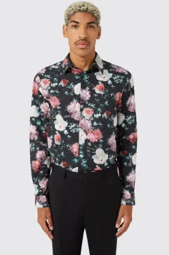 Lars Navy Floral Shirt