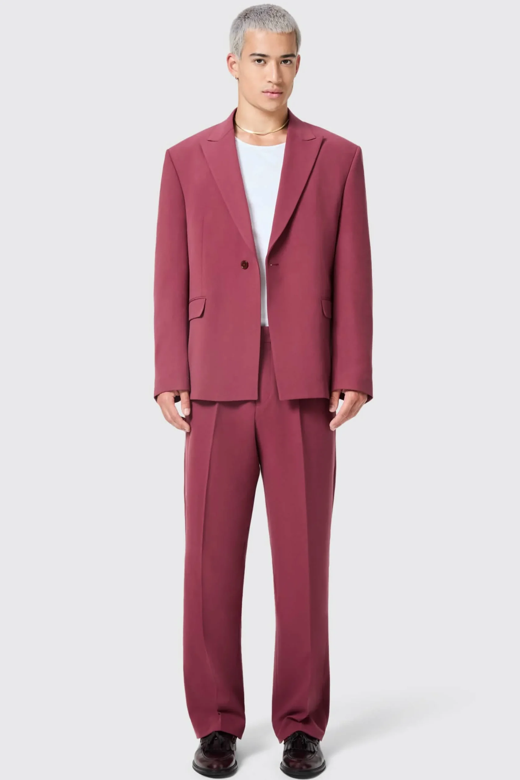 Lavoir Oversized Burgundy Jacket